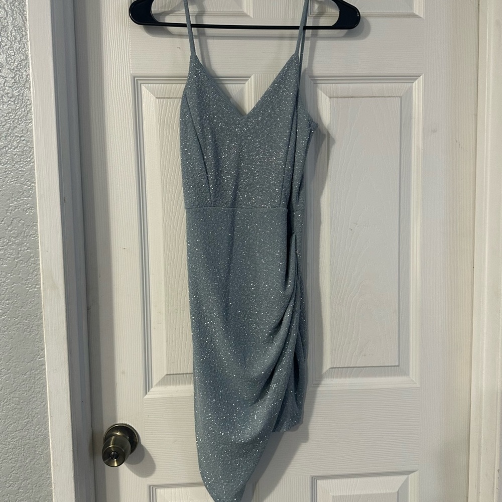 Elegant Sparkling Grey Dress